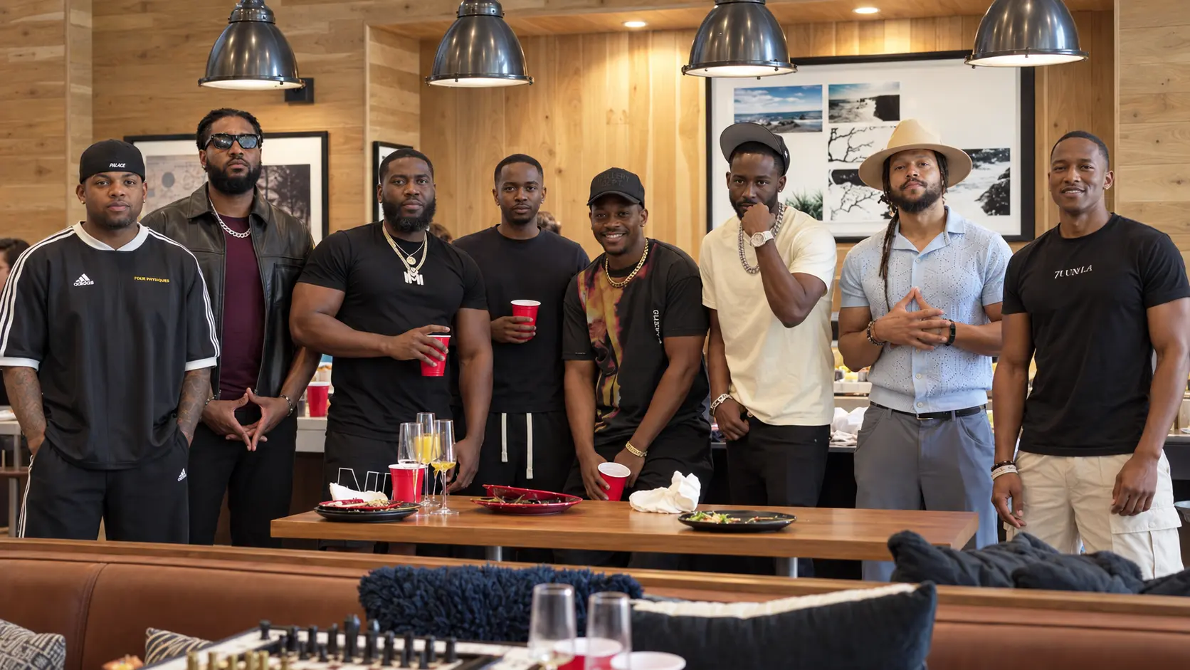 Brunch attendees posing together at the event